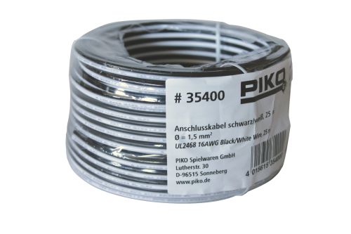Piko 35400 Anschlusskabel 2x1,5mm² schwarz/weiss  25m